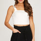 shorts with distressed hem- black